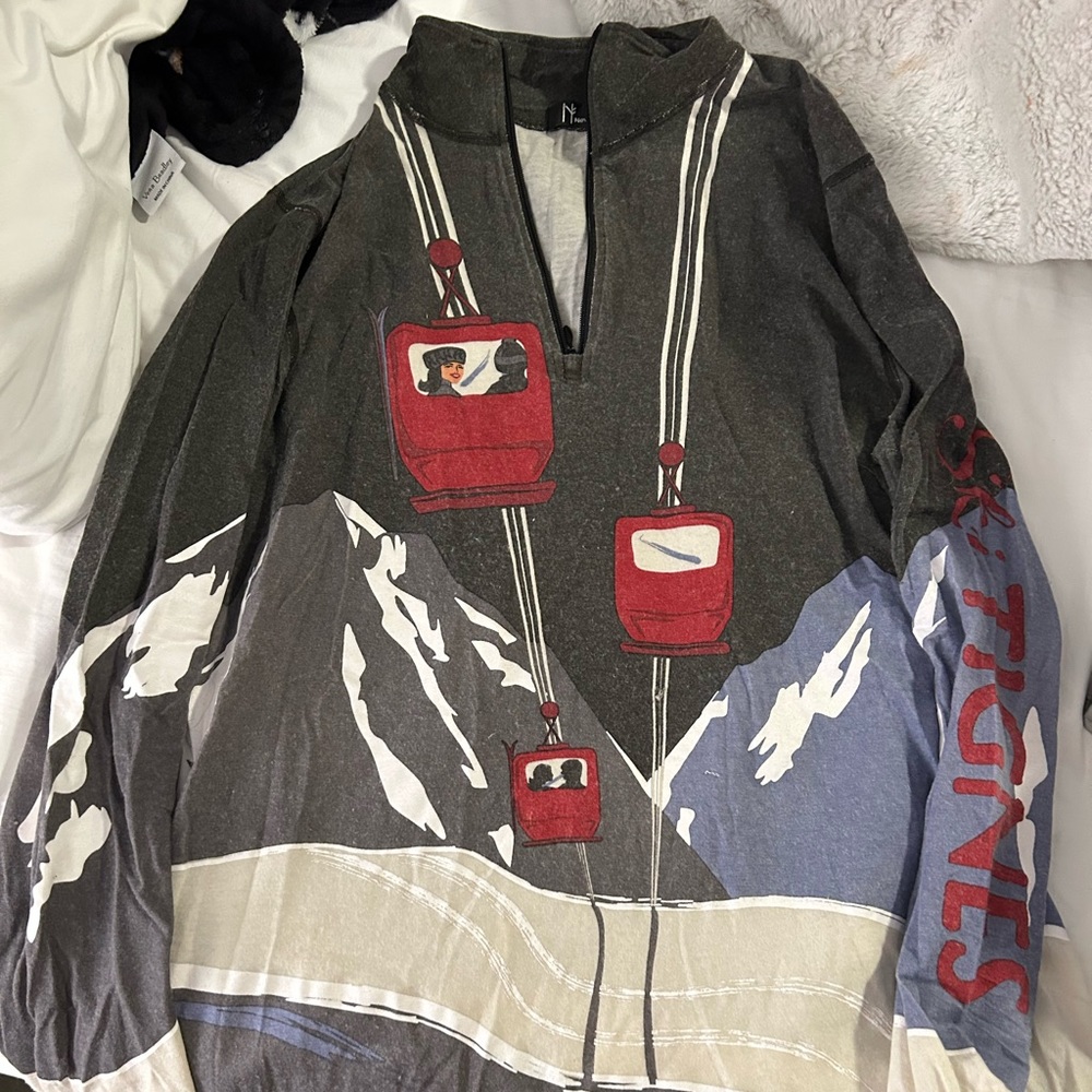 Neve ski top half zip Ski Tignes size XL preowned great shape shirt top